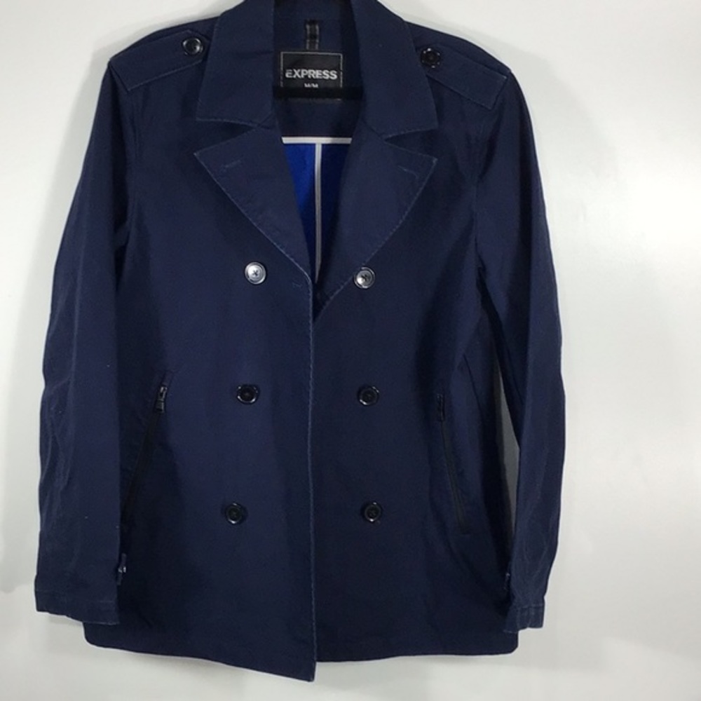 Express | Men’s Double Breasted Lightweight Peacoat~M